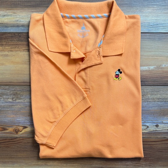 Disney Other - Disney Parks Mickey Mouse Orange Polo Shirt Men’s XXL